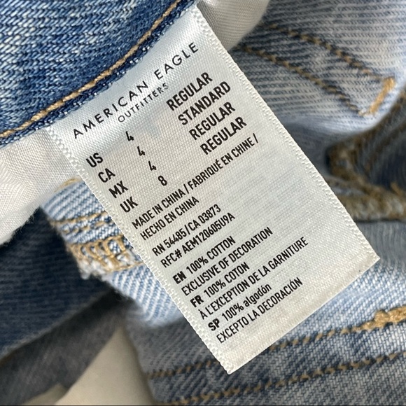 AMERICAN EAGLE OUTFITTERS light washed Mom Jeans light denim blue 4 regular - Picture 4 of 10